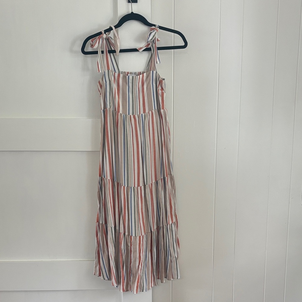 Bluivy Multicolor Striped Midi Dress